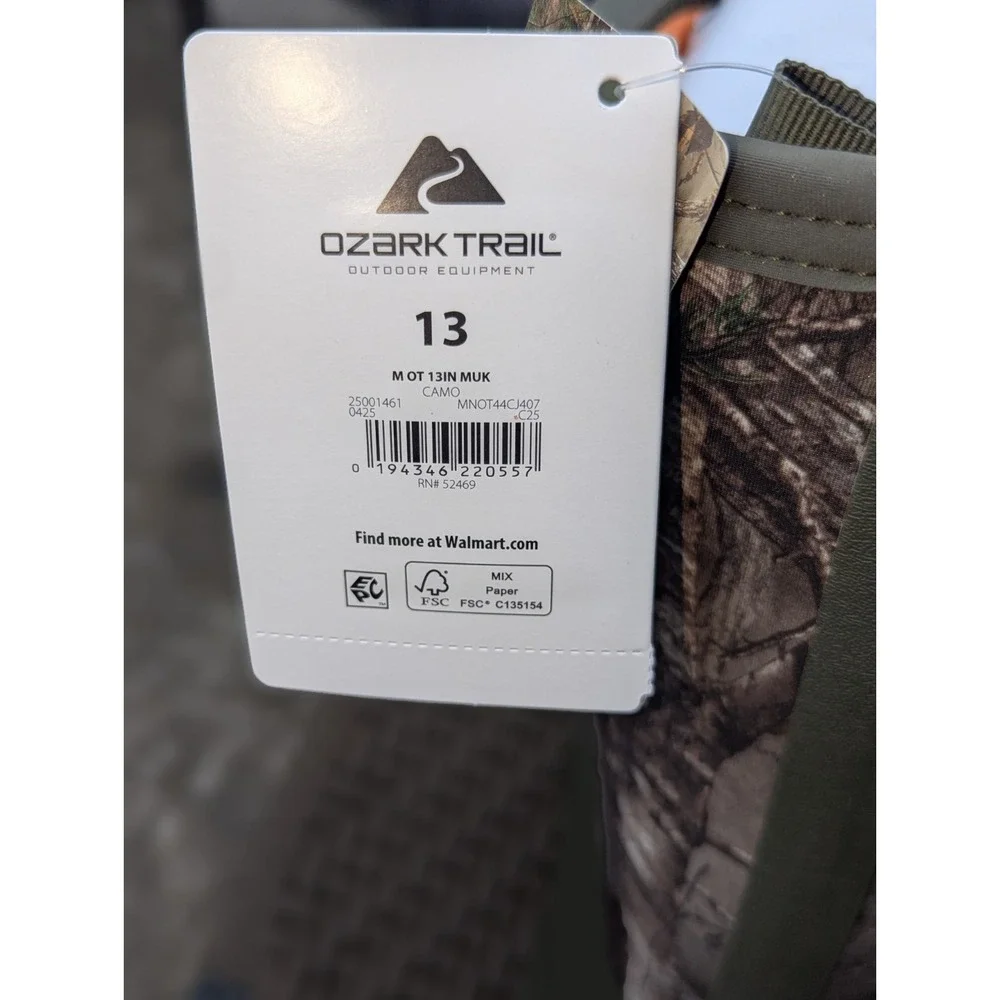 Coastal Camo Realtree Hunting Boots Waterproof Rubber Neoprene NIB Men's 13